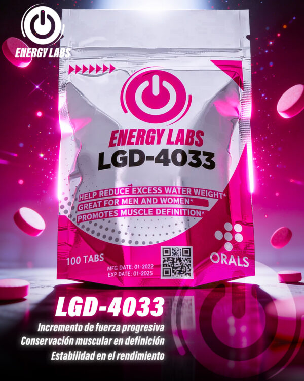 Ligandrol (LGD-4033) 10mg 100 tabletas Energy Labs - envase metálico rosa
