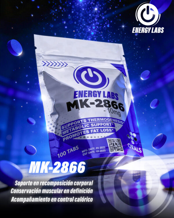 Ostarine (MK-2866) 10mg Energy Labs - envase con 100 tabletas